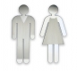 Mobile Preview: Türschildset - Frau und Mann mit Kleidung